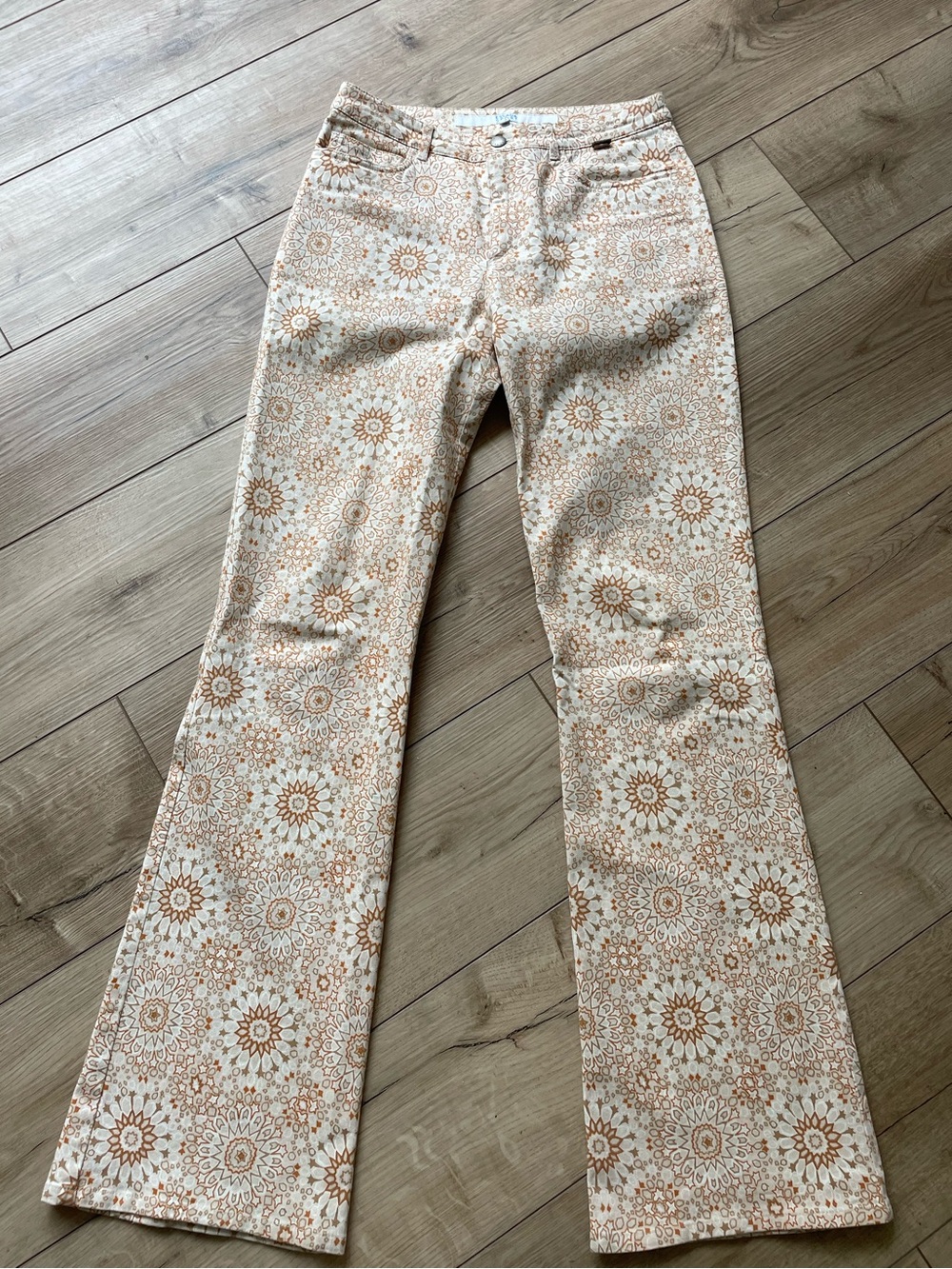 VINTAGE Escada 90s/Y2K Sport "Kate" Patterned Flare Jeans - Size 36/6